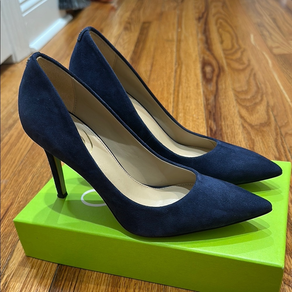 Sam Edelman Navy Blue Heels - 6.5M - ‘Hazel Pointed Pump’ - Worn Once